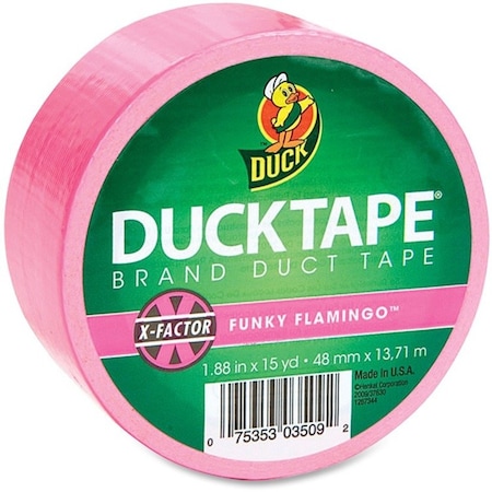 Duck Brand Duck 1.88 in. W X 15 yd L Neon Pink Solid Duct Tape 1265016